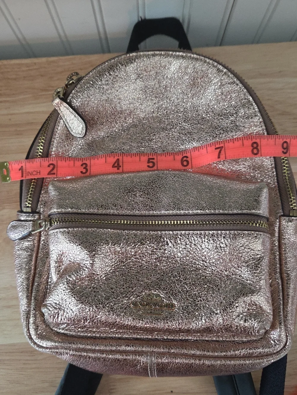 Coach Rose Gold Mini Backpack Bag
